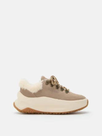 Beżowe Sneakersy Moon247 City z owczej skóry