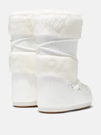 Białe buty Icon Faux Fur