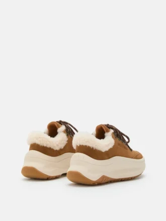 Brązowe sneakersy Moon247 City z owczej skóry