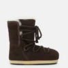 Buty Evx z ciemnobrązowego zamszu i owczej skóry Buty Evx z ciemnobrązowego zamszu i owczej skóry