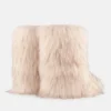 Buty Jacquemus + Moon Boot Icon Yeti Mid w kolorze kremowym