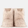 Buty Jacquemus + Moon Boot Icon Yeti Mid w kolorze kremowym