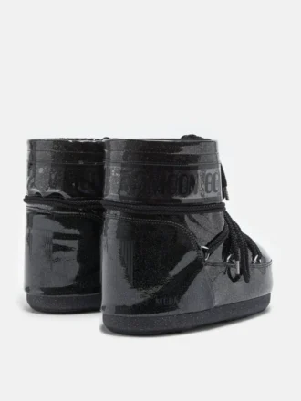 Czarne botki Icon Low z brokatem