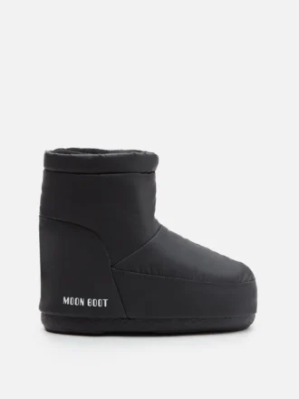 Czarne gumowe buty bez sznurowadeł