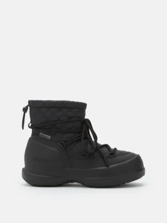 Czarne pikowane buty Mezzaluna Mid