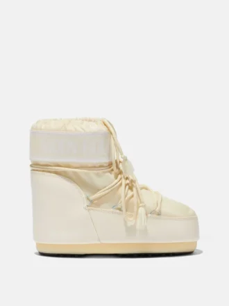 Icon Low nylonowe botki w kolorze kremowym