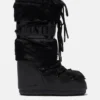 Kultowe czarne buty z sztucznego futra