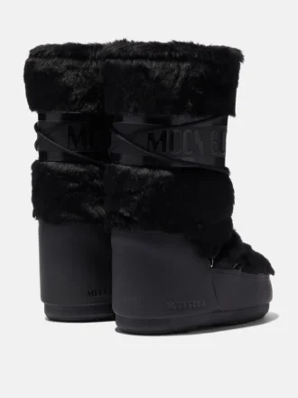Kultowe czarne buty z sztucznego futra Kultowe czarne buty z sztucznego futra