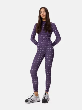 Legginsy Adidas X Moon Boot w kolorze śliwkowym
