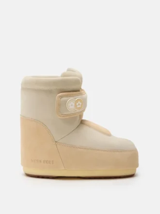 Moon Boot Icon z paskiem Moon Boot X Vandythepink® z beżowego zamszu