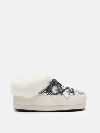 Moon Boot X Guest in Residence Evx Chalet White Sand Klapki z sztucznym futrem